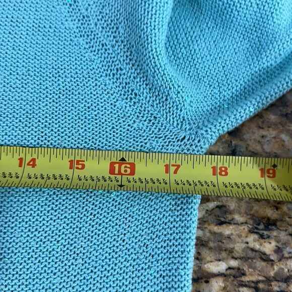 J. McLaughlin Mint Green Beaded Hi-Low Hem Knitted Tunic Top Size S - Picture 6 of 7